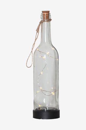 Star Trading - Solcellsdekoration Bottle - Transparent - Dekorationsbelysning - Från Homeroom