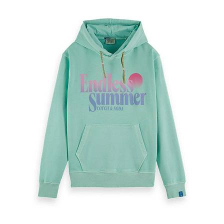 Scotch & Soda Hoodie , Groen , Heren , Maat: S