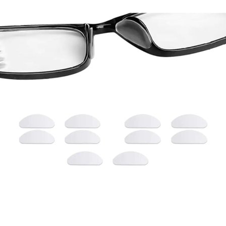 /Hc/Nose Pads for Glasses / Silicone Saddle - 5 Pairs Transparent