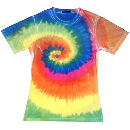 Colortone Dam/Dam Short Sleeve Rainbow Tie Dye T-Shirt S