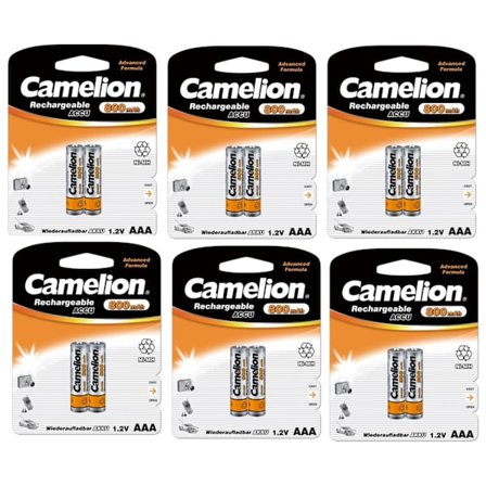 Laddningsbart batteri 12-pack AAA NiMH 800mAh