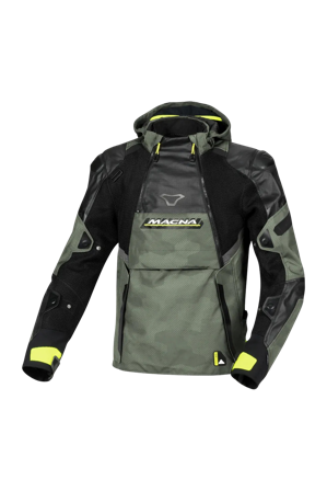 Motocyklová Bunda Macna Bradical Zelená/Černá/Fluo Žlutá S