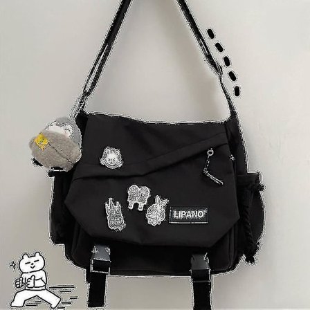 Retro Messenger Bag - Stor Kapacitet Letvægts Skuldertaske med Justerbar Skulderrem