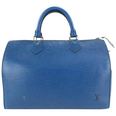Louis Vuitton Vintage, Pre-owned Leather louis-vuitton-bags Blauw, Dames, Maat:ONE Size