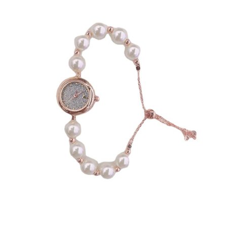 Pearl Watch Dameur, Bling Dameur med Rem, Fashion
