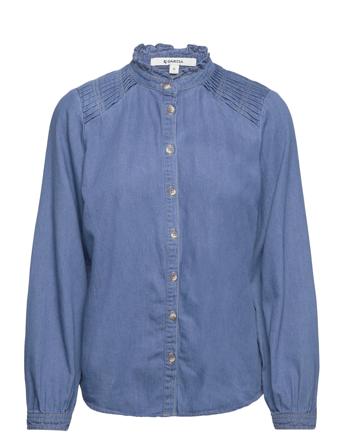 Ladies Shirt Ls Langermet Skjorte Blå Garcia*Betinget Tilbud