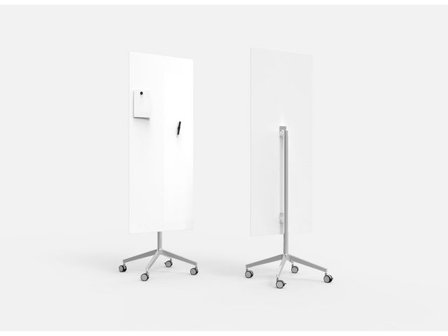 LINTEX Glastavla mobil 650x1960mm vit - Lyreco - Kontorsmöbler och inredning - Whiteboardtavlor och tillbehör - Whiteboardtavlor mobil - Glas