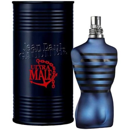 [LCS] Jean Paul Gaultier Ultra Male Intense Eau de Toilette for menn - Amber Aromatisk duft med svart lavendel, vanilje og pære, 125 ml