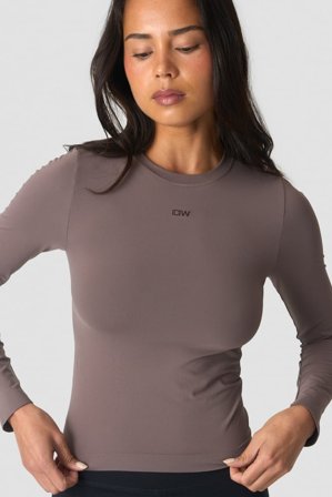 Essence Seamless Long Sleeve Dusty Brown