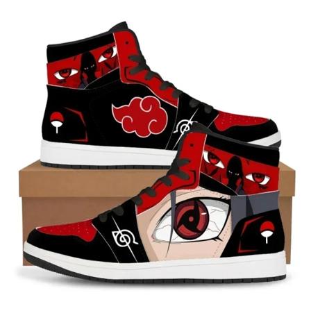 Naruto Anime Skor Herr Dropshipping Kakashi Itachi Cartoon Cosplay Sneakers One Piece Luffy Ace Högtopp Löparskor Barn Present 1 45