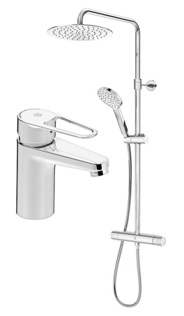 Gustavsberg Nautic GB41202399 Sadesuihkusetti pesuallashanalla, 160 c/c, kromi, Kylpyhuone