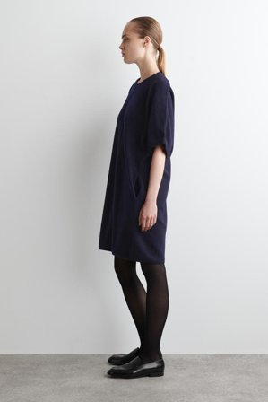 COS Sukienka Mini Z Wełny Merino in Niebieski