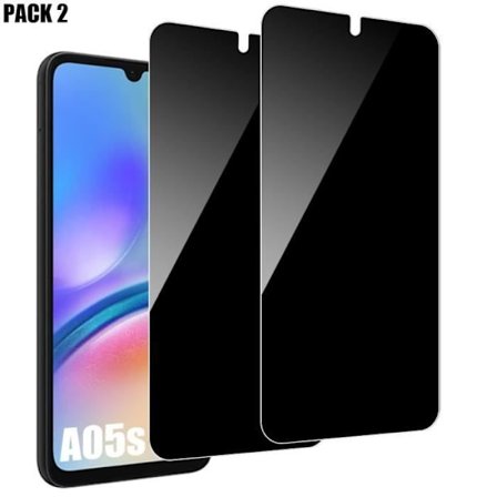 2 Anti-Spy Hærdet Glas til Samsung Galaxy A05s Skærmbeskyttelse