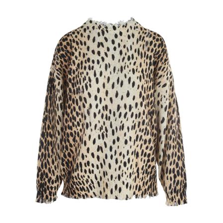 R13, Round-neck Knitwear Beige, Dames, Maat:M