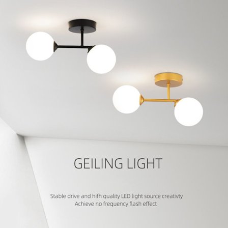 Modern LED-taklampa Enkel rund bollform