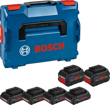 Bosch 4x 18V 4,0Ah + 2x 8,0Ah ProCORE Batteripaket 4,0 Ah, 8,0 Ah, Maskintillbehör & förbrukning