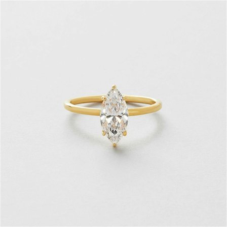 Marquise Ring - 18K GULDPLÄTERAT STERLING SILVER - Safira