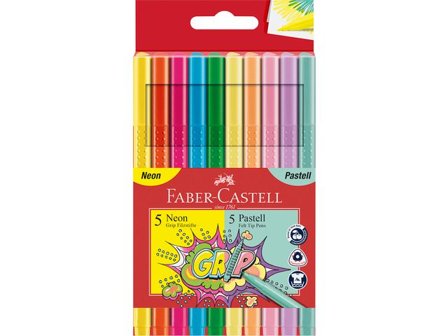Faber-Castell Fiberpenna neon och pastell 10/fp - Lyreco - Skola och förskola - Pennor och tillbehör - Fiberpennor - Special
