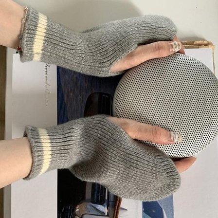 1 Par Halvfinger Handsker Fingerløse vanter GRÅ