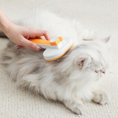 Hunde børste til fældning, hundebørste til lang- eller korthåret hund, hundepleje børste hundekam til kaninmassage fjerner måtter, filtret hår og løst