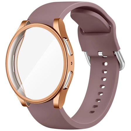 TPU-fodral + silikonarmband för Samsung Galaxy Watch 4 5 6 7 40mm 44mm Armband Skärmskydd Stötfångare för Galaxy Watch 4 5 6 7