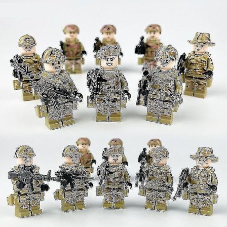 Byggeklodser Aberdeen Skurk Vild Klan Små Partikler Samlet Legetøj 8 stk Høj Kvalitet