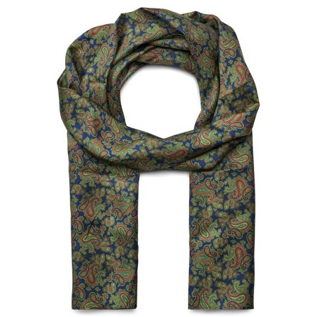 Farverig LYSEBLÅ PAISLEY Silketørklæde til mænd - Sommerhalstørklæder