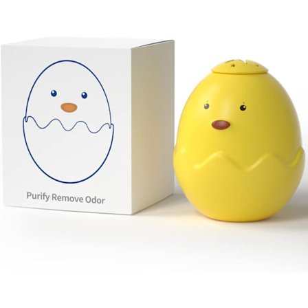 2-pack kylskåpsluftsrenare, luftrenare för kylskåp, bil, skåp, garderob (gul)