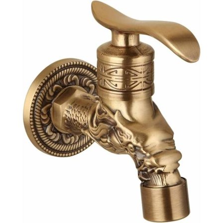 Vægmonteret G1/2 tommer håndvask armatur Antik messing blandingsbatteri