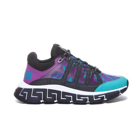 Versace, Sneakers Paars, Heren, Maat:40 1/2 EU
