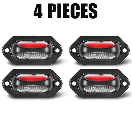 12v 24v Lastbil Släpvagn Led Sidomarkeringsljus Två Färger Lampa Lastbil Traktor Husvagn Sidopositionsljus Led Nummerplåtslampa(KINA,4st)