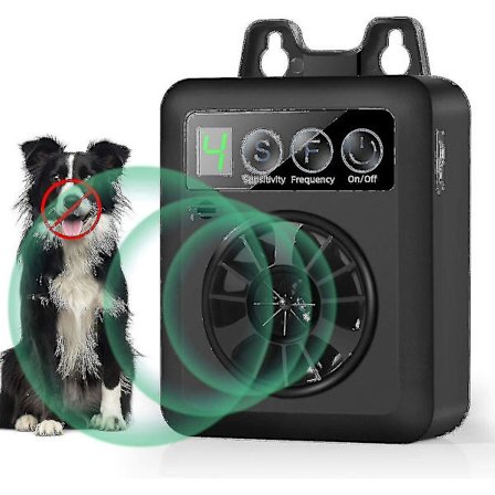 Haukunestolaite, 15 metrin päivitetty koiran haukunhallintalaite 3 säädettävällä tasolla, ladattava ultraääni koiran haukku DKvalitetsgåvor