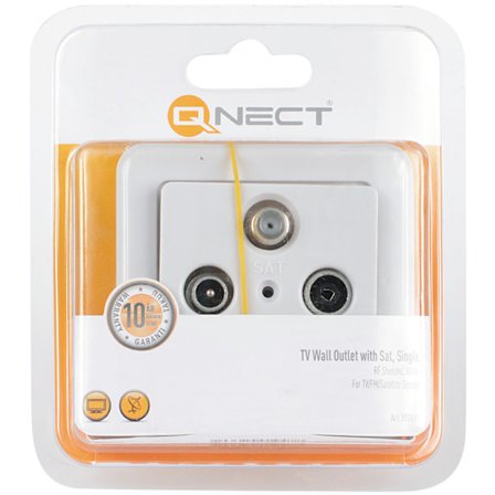 Antennuttag, TV/Radio, slutmotstånd, vit