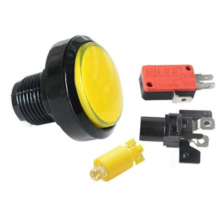 Arkadknapp Spelarknapp GUL