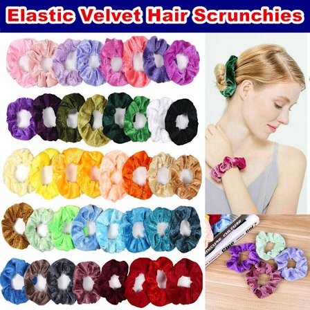 20pcs Hair Scrunchies Velvet Ponytail Elastic Scrunchy Bobbles Bands Women Girls