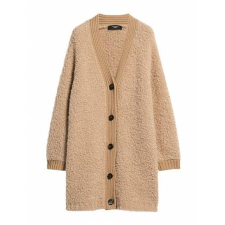 Max Mara, Cardigans Beige, Dames, Maat:ONE Size,alpaca
