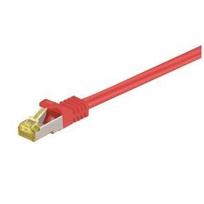 Goobay S/FTP CU Cable Cat7. RJ45 Plug. Red. 0.5m Factory Sealed