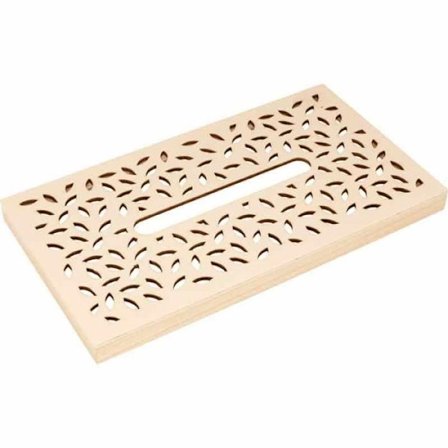 Vävnadslåda med fjäderlock - 25 x 14 x 8,5 cm