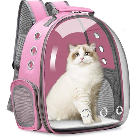 Kattetransportrygsæk, kæledyrstransportrygsæk frontpakke til små mellemstore katte hvalpe hunde transportrygsæk taske rumkapsel, kæledyrstransportør