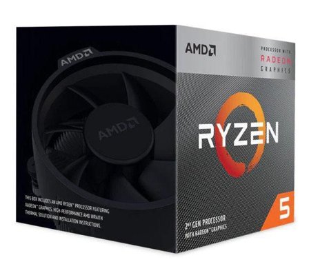 AMD Ryzen 5 3400G, 3.7GHz-4.2GHz 4 kjerner, 8 tråder, AM4, PCIe 3.0, 4MB cache, 65W, boxed