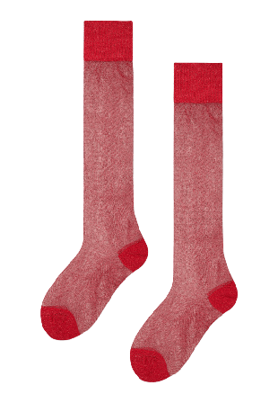 Happy Socks Sheer Me Up Knee High Sock Sockor Unisex Röd 36-40