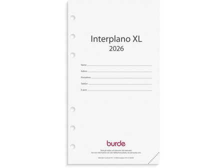 Burde Regent Interplano XL kalendersats 2026 - Lyreco - Almanackor och kalendrar - Systemkalendrar - Regent