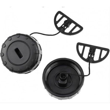 2 stk. drivstofflokk og oljelokk for STIHL 017 018 MS170 MS180 motorsag drivstofftanklokk - Svart