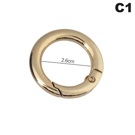 Spring Gate O Ring, der kan åbnes Nøglering Nøgle Lædertaske Håndtaske Bel