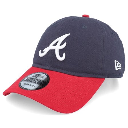New Era - MLB Ble unconstructed Czapka Z Daszkiem - Atlanta Braves MLB Core Classic 9TWENTY Rep Navy/Red Dad Cap @ Hatstore