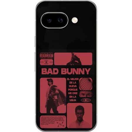 Kompatibelt Mobildeksel til Google Pixel 9a Bad Bunny NFL-inspirert skjoldlogo med amerikansk fotball og stjerner