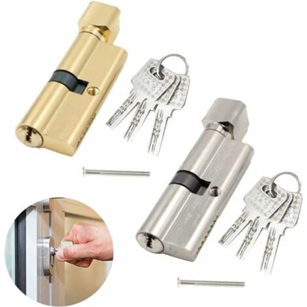Cylinder 70mm*29mm Säkerhetscylinder Hem Cylinderlås Knopp Ytterdörr Entrédörr Låscylinder Euro Lås Profilcylinder, 2 st