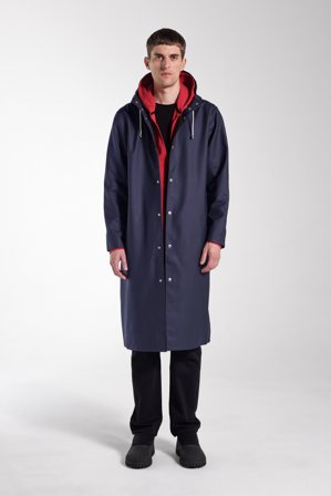 Stockholm Long Raincoat Navy
