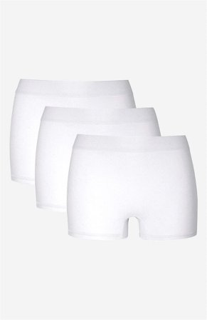 Cellbes of Sweden - Boxertrosa i bomullsmix Alice 3-pack - vit - för damer - 42/44