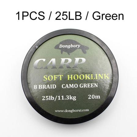 Flätad Lead Core Carp Leader Line Camo Mainline Leadcore Fishi